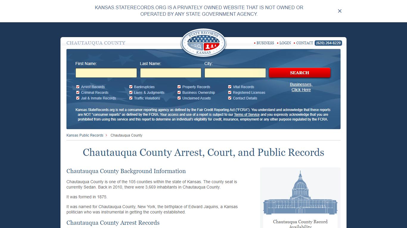 Chautauqua County Arrest, Court, and Public Records